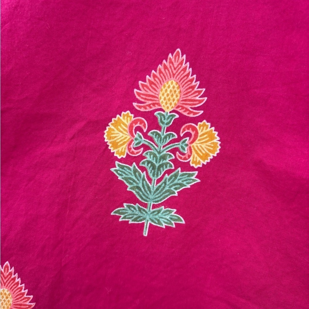 Exclusive from Jaipur Pink Printed Girl’s Kurta Top Size 5 Cotton Floral - Picture 6 of 6